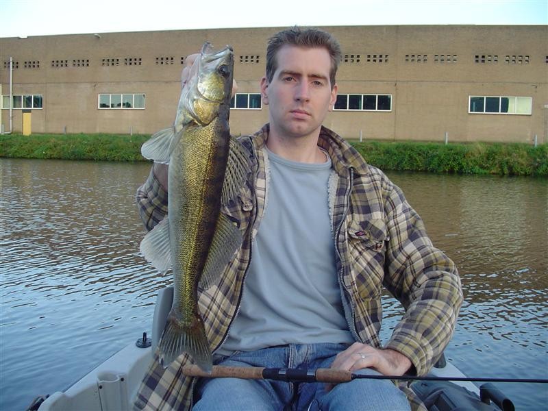 Snoekbaars in de avond