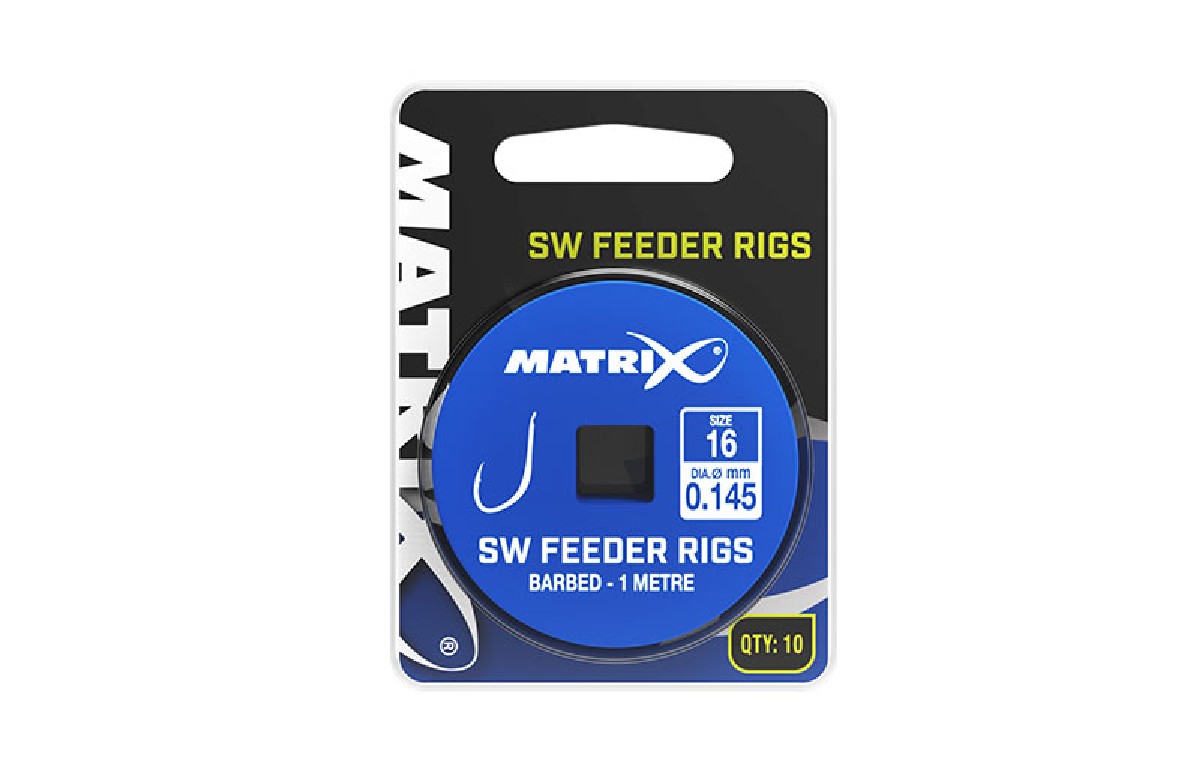 Fox Matrix 1M Sw Feeder Rigs Barbed 10st
