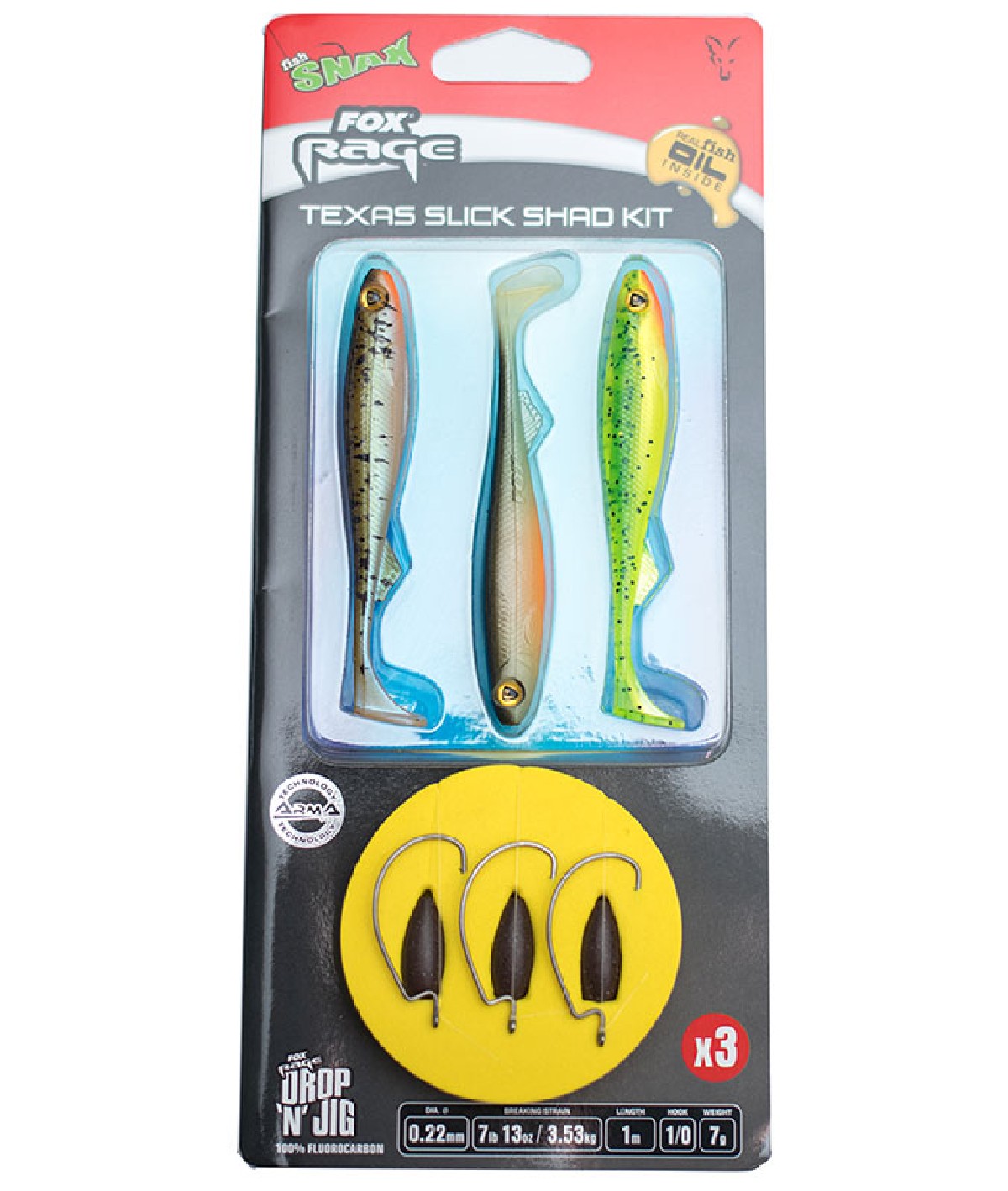Fox Rage Texas Slick Shad Kit 3st