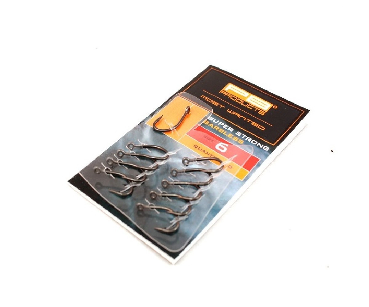 PB Super Strong Barbless Hook Dbf 10Pcs Size 6