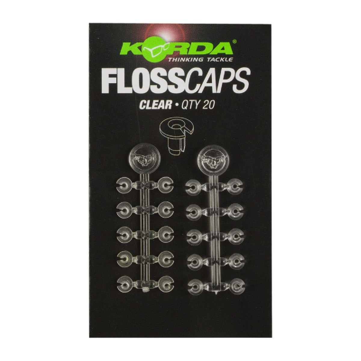 Korda Floss Caps Clear