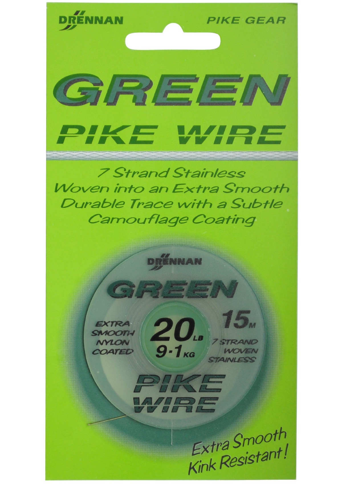 Drennan Green Pike Wire 15m 24lb 0,41mm 10,9kg