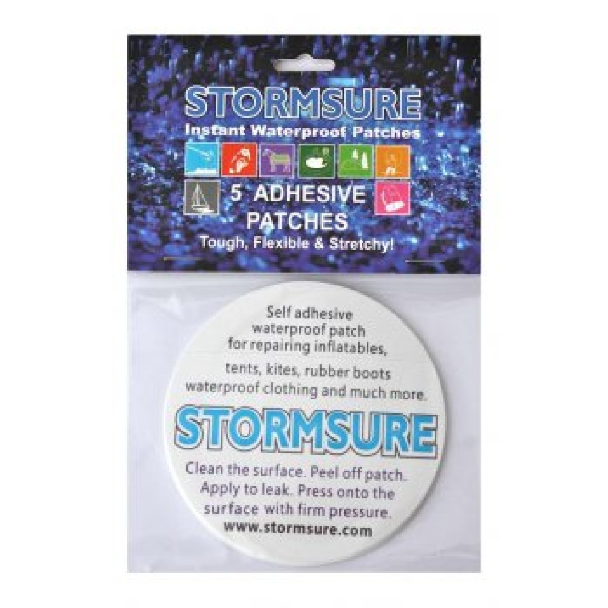 StormSure TUFF Tape Reparatie Patch - 5 stuks