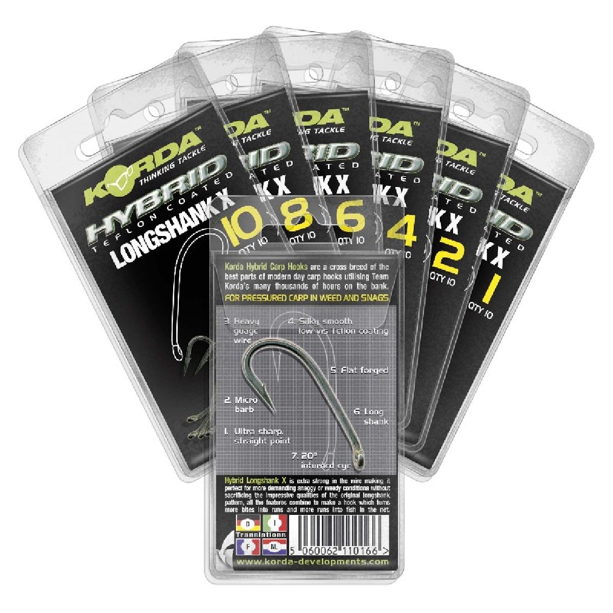 Korda Long Shank X Size 12, 10 st Korda Long Shank X Size 12, 10 st