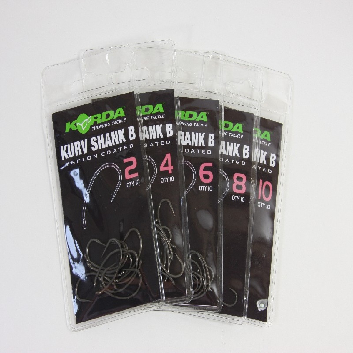 Korda Kurv Shank Barbless Haak Size 8, 10 st