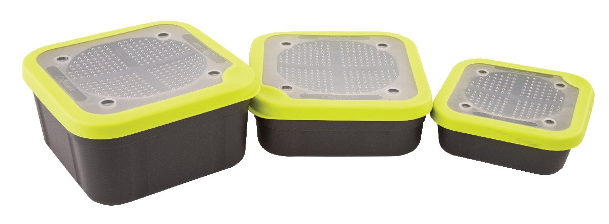 Fox Matrix Bait Box Grey/ Lime 0,63L