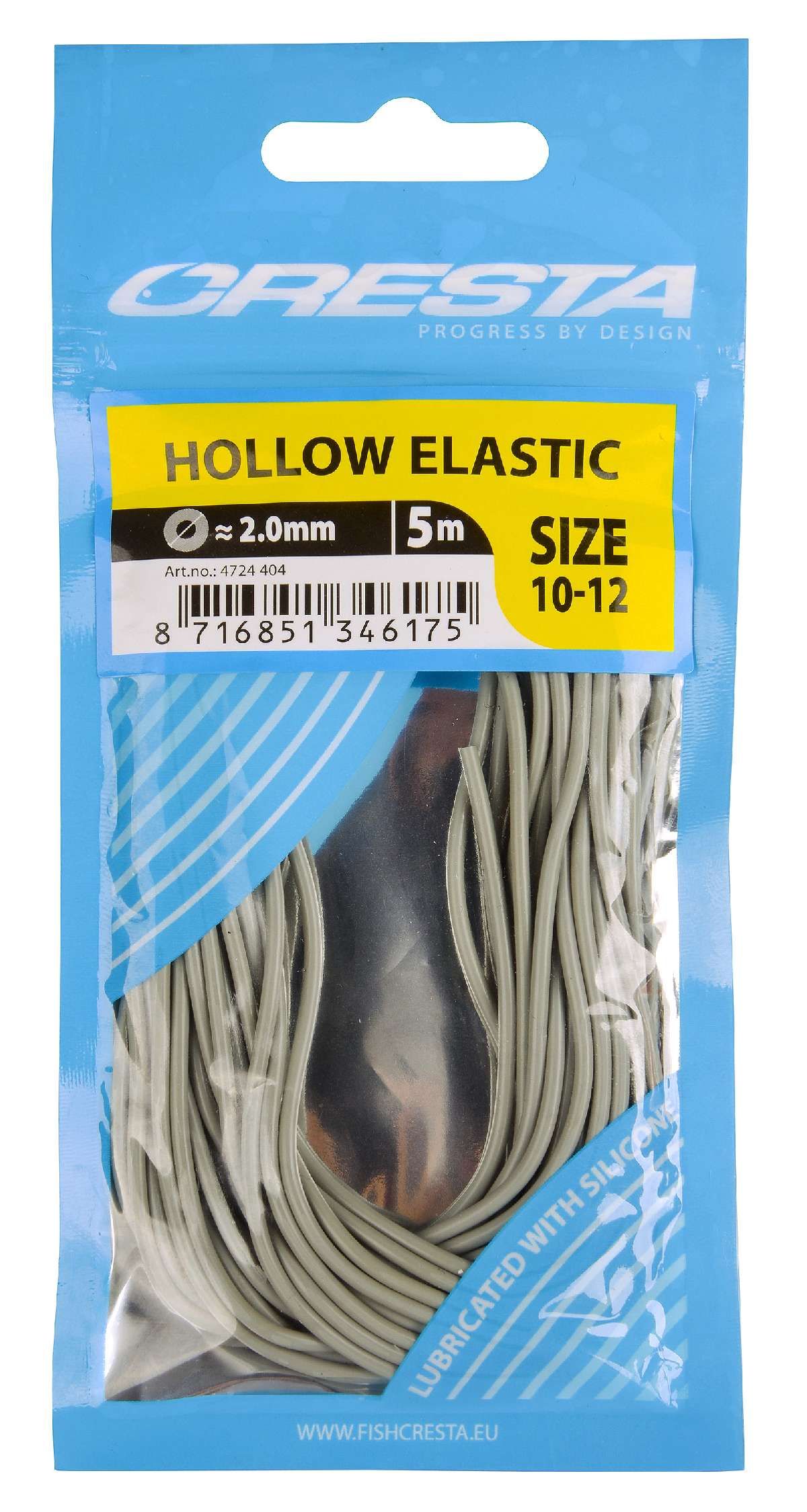 Cresta Hollow Elastic 2.0 mm  5 m  grey