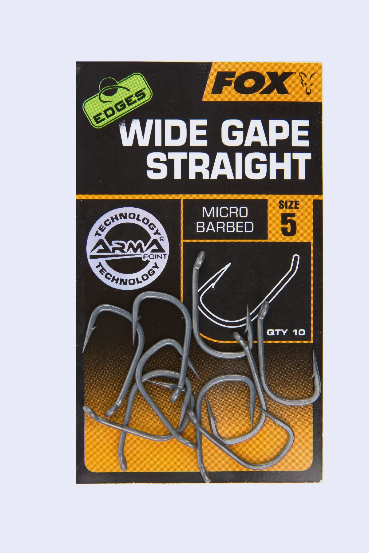 Fox Edges Armapoint Wide Gape Straight Size 8 10St.