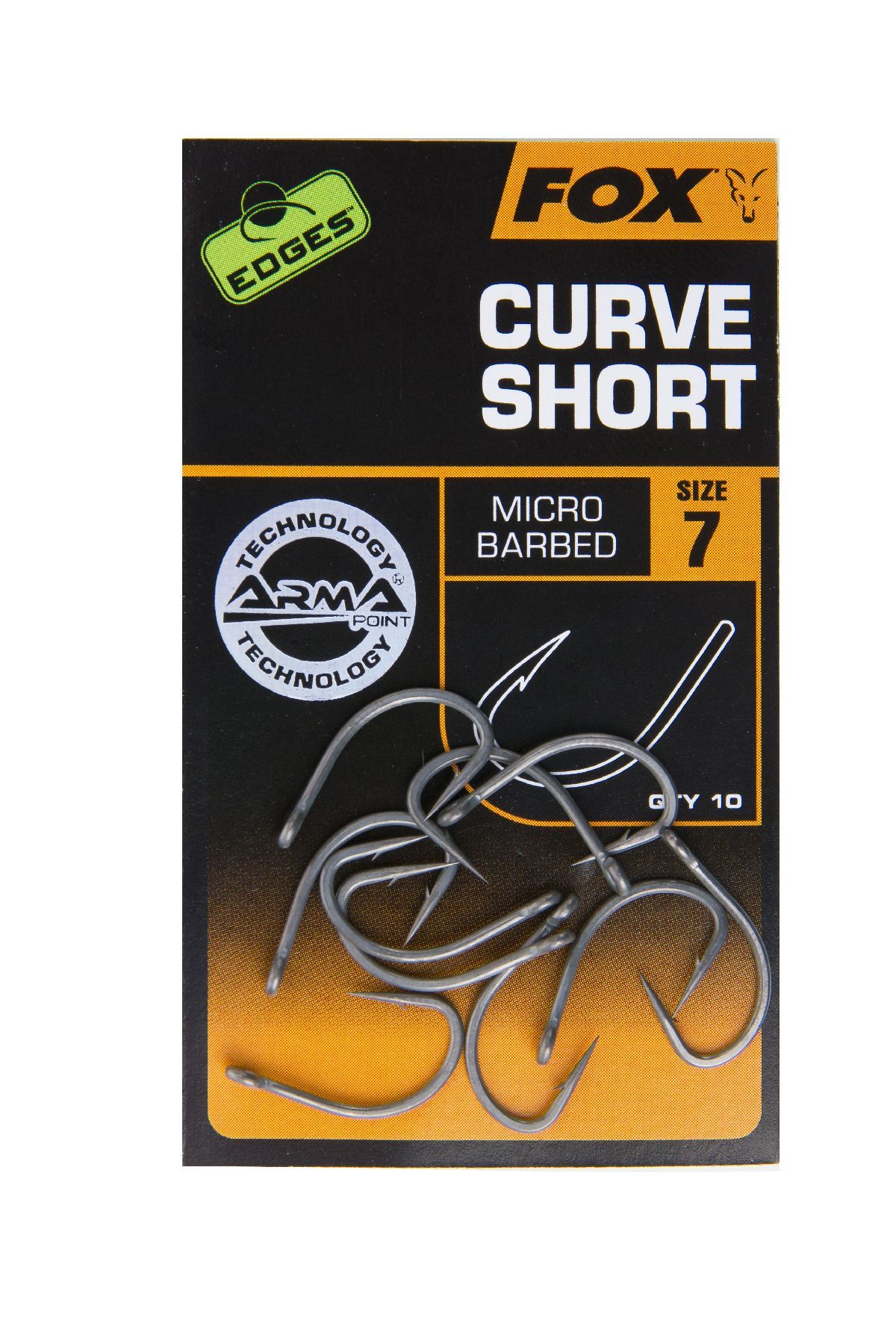 Fox Edges Armapoint Curve Shank Short Size 5 10St.