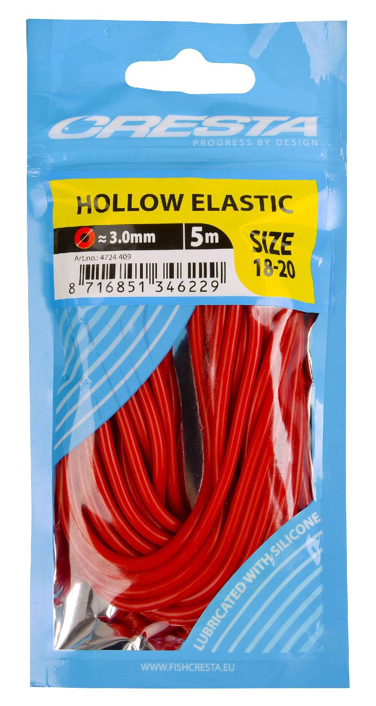 Cresta Hollow Elastic 3.0 mm  5 m Red