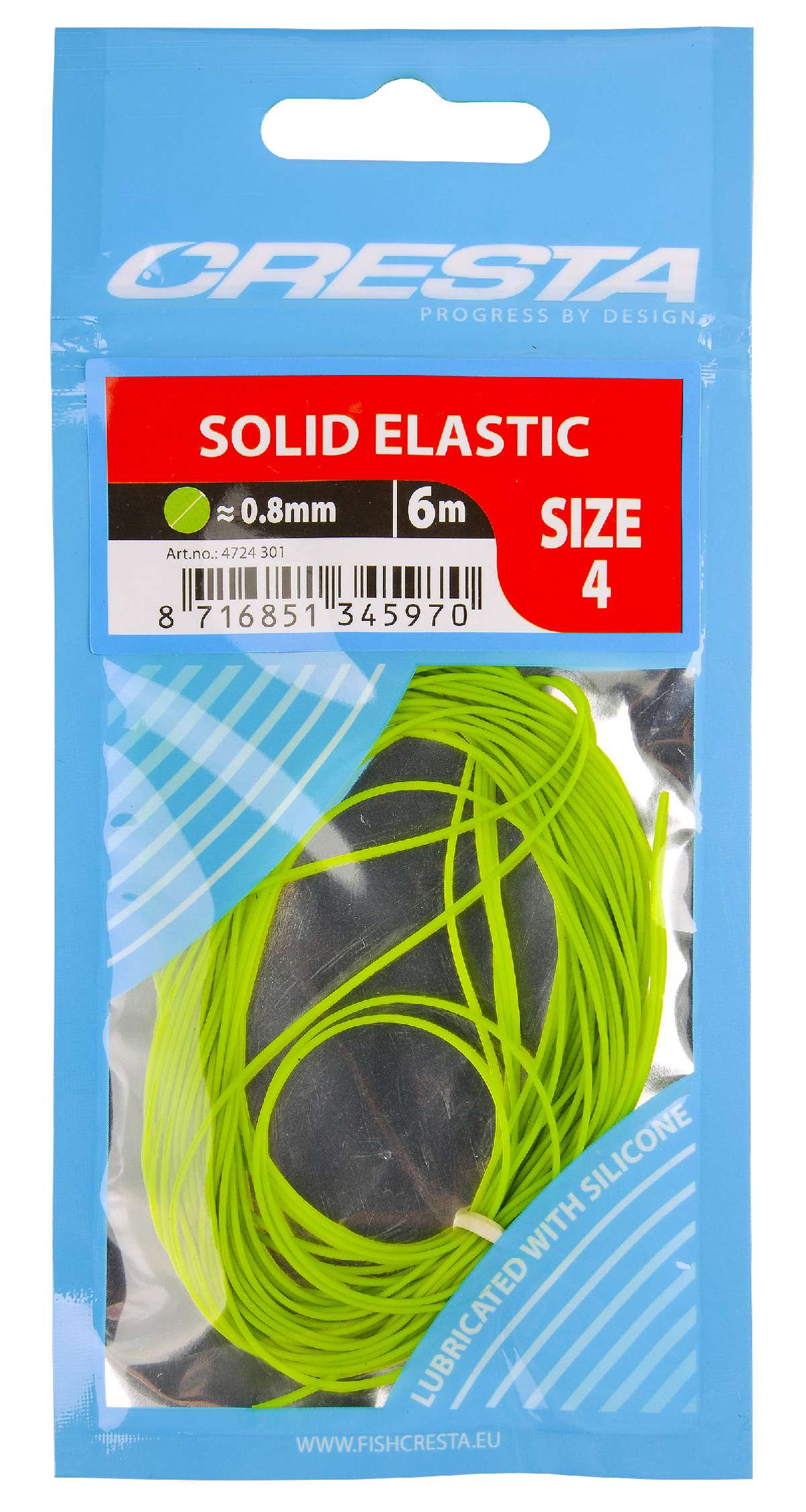 Cresta Solid Elastic 0.8 mm 6 m Fluor  green