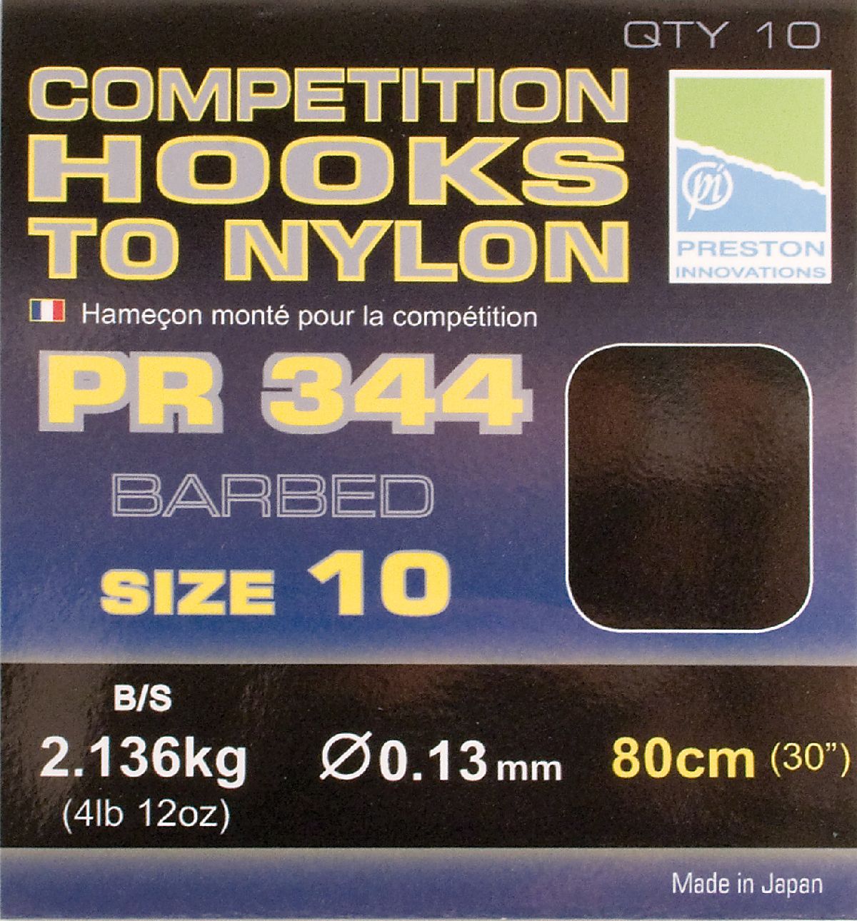 Preston 344 Hooks To Nylon 80cm