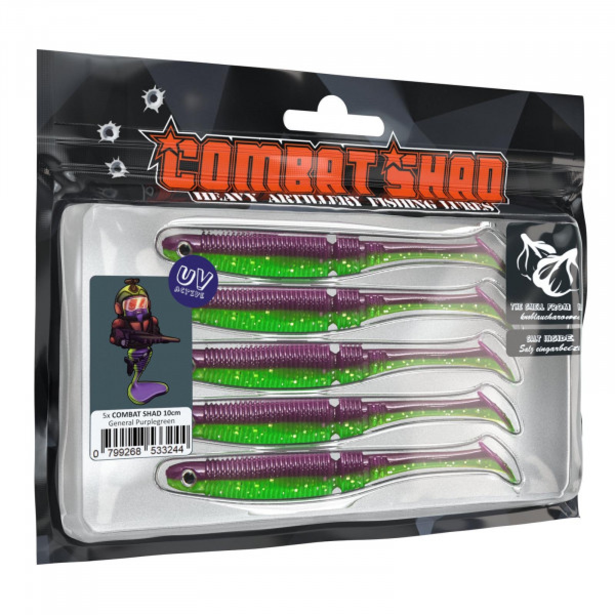 Combat Shad 7.5Cm General PurpleGreen