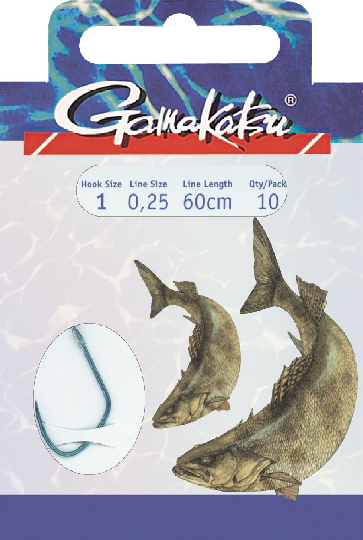 Gamakatsu Hook Bks-2210S Pike Perch 60Cm 01-025 mm, 10 st