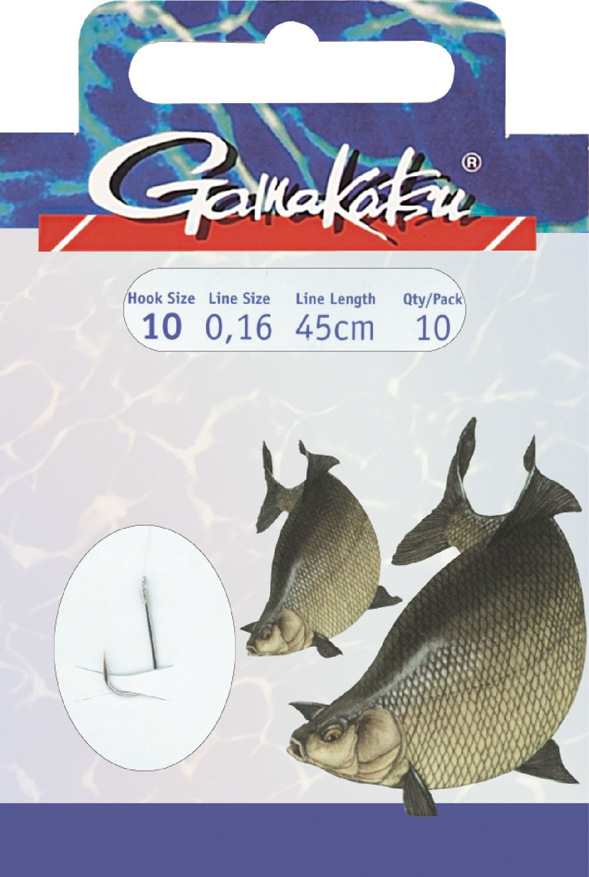 Gamakatsu Hook Bkd-1810B Bream 100 Cm 10-014 mm, 10 st