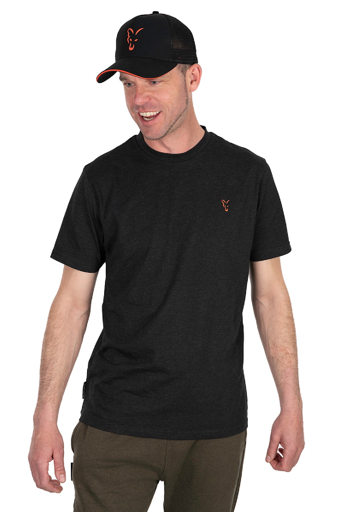 Fox Collection T-Shirt Black & Orange Medium