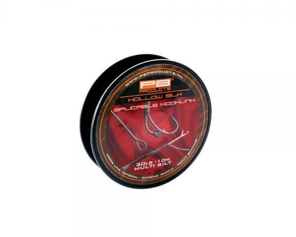 PB Hollow Silk Splicable Hooklink 30 lbs Multi 10m Silt