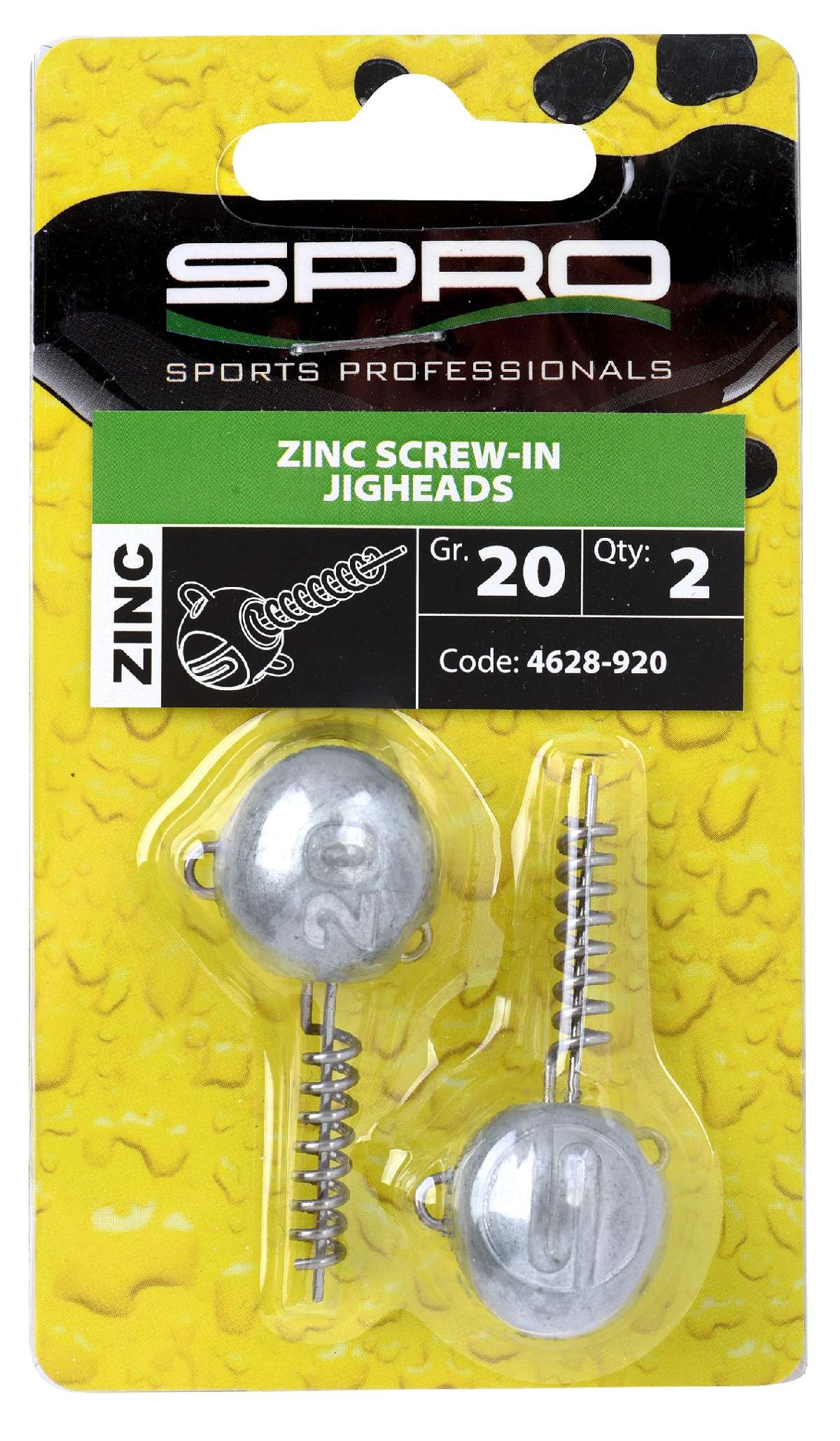 Spro Zinc Screw-In Jigheads 20 gr 2st.