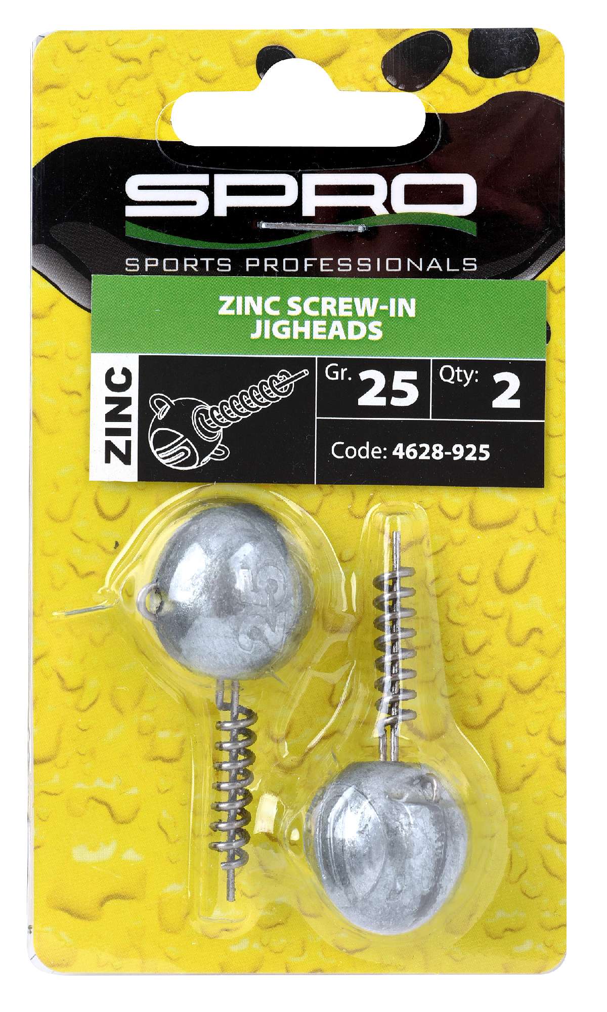 Spro Zinc Screw-In Jigheads 25 gr 2st.