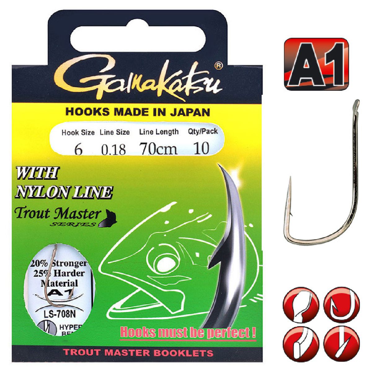 Gamakatsu Trout Master 708N Nylon 70Cm