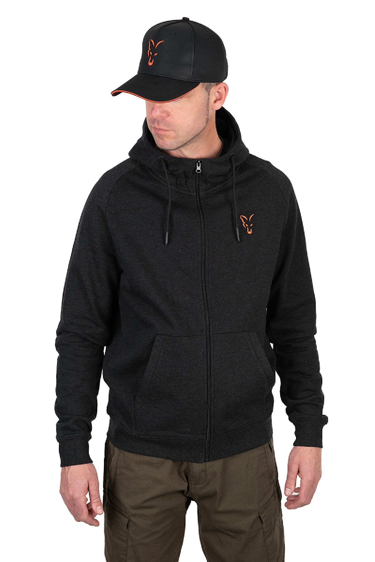 Fox Collection Lightweight Hoody Black & Orange XXX-Large