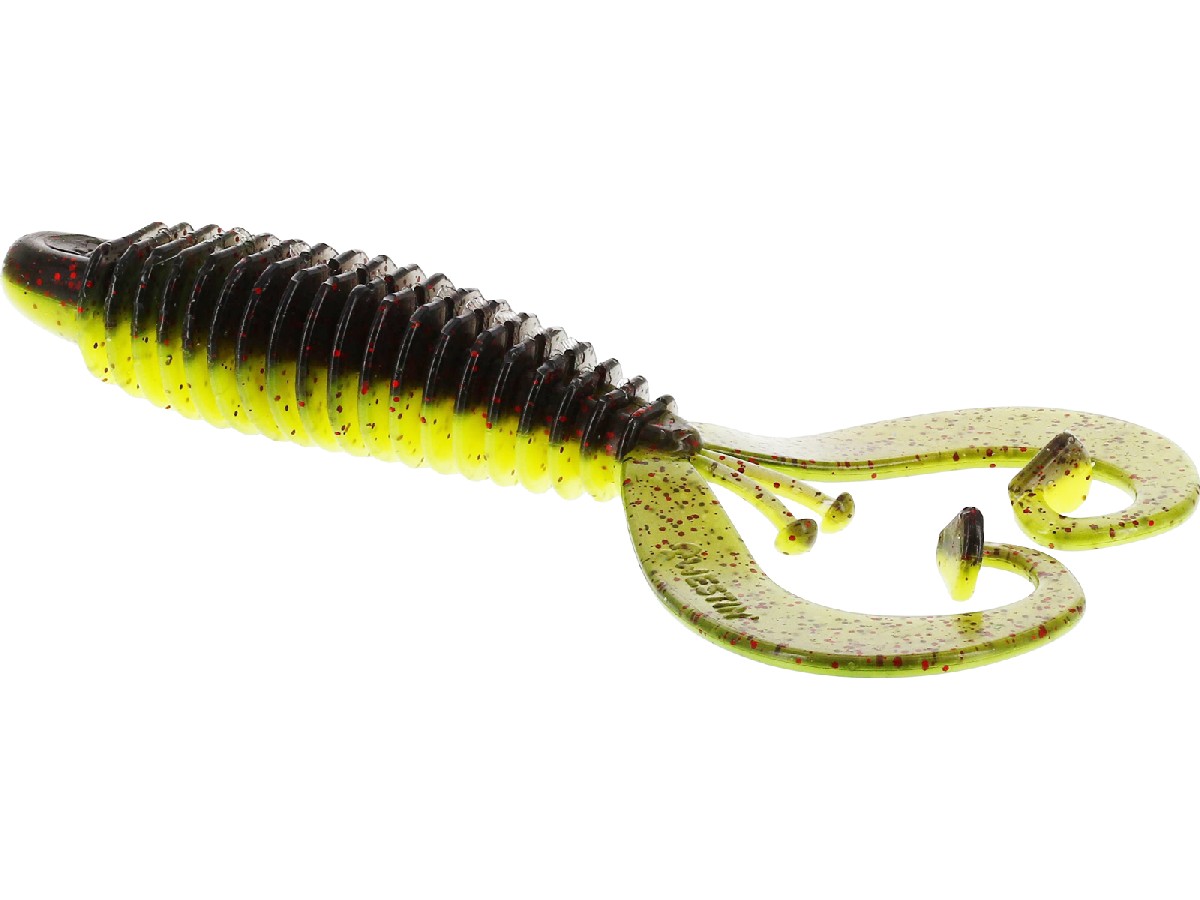 Westin RingCraw Curltail 9cm 5St. Black/Chartreuse