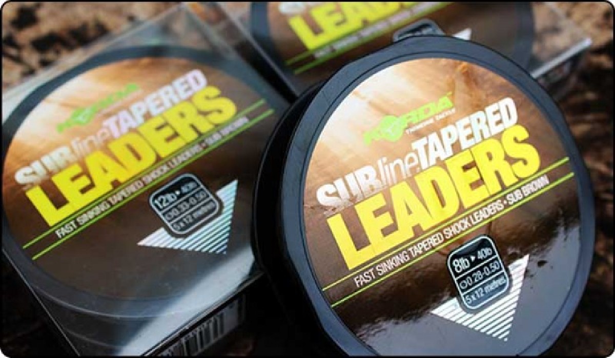 Korda Subline Tapered Leader Brown 5x12m 0.28 mm  0.50 mm