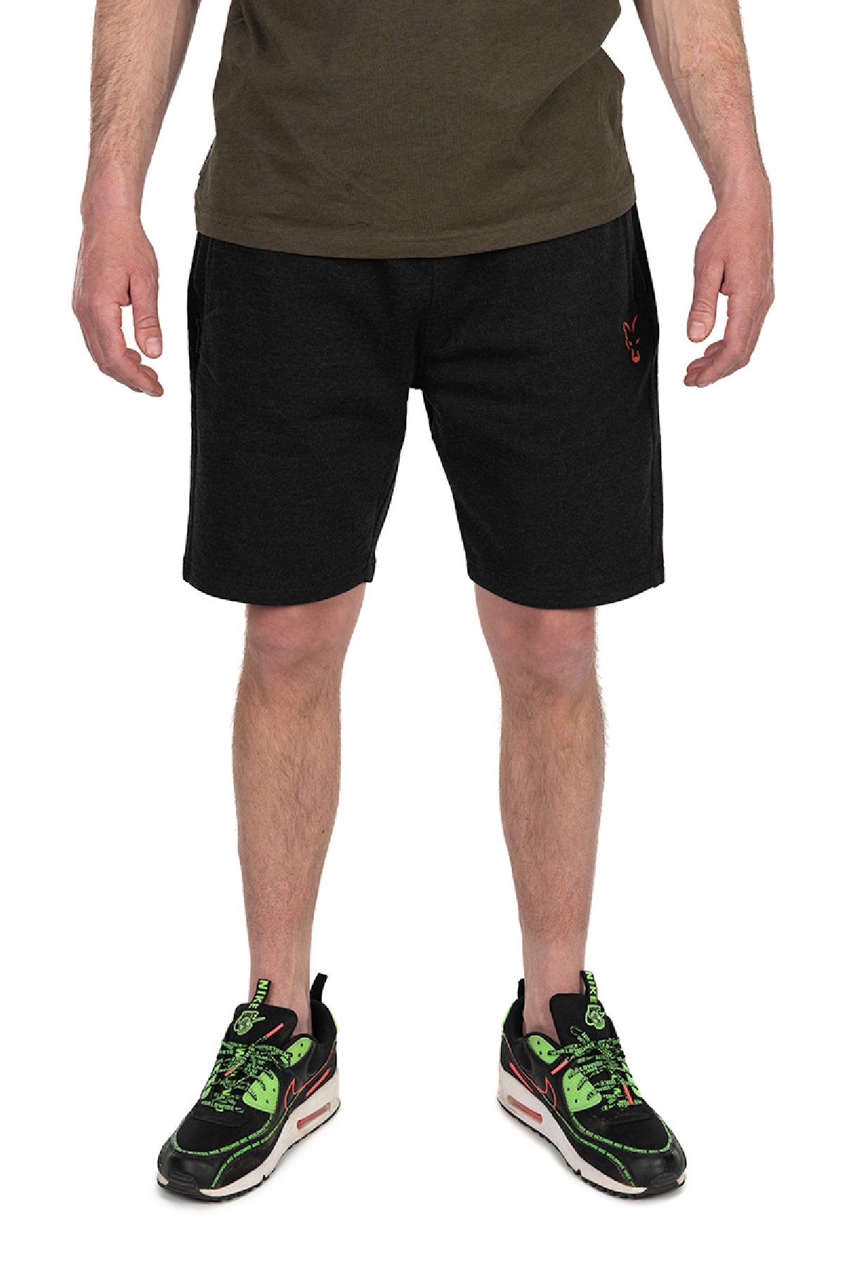 Fox Collection Lightweight Jogger Short Black & Orange Large