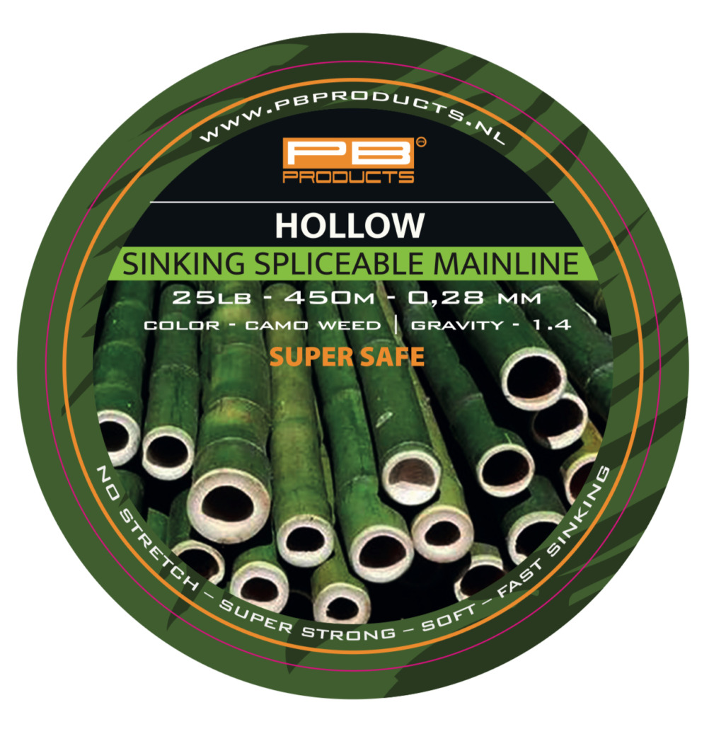 PB Hollow Braid Splicable Camo Weed 0.28mm 25Lb 450m