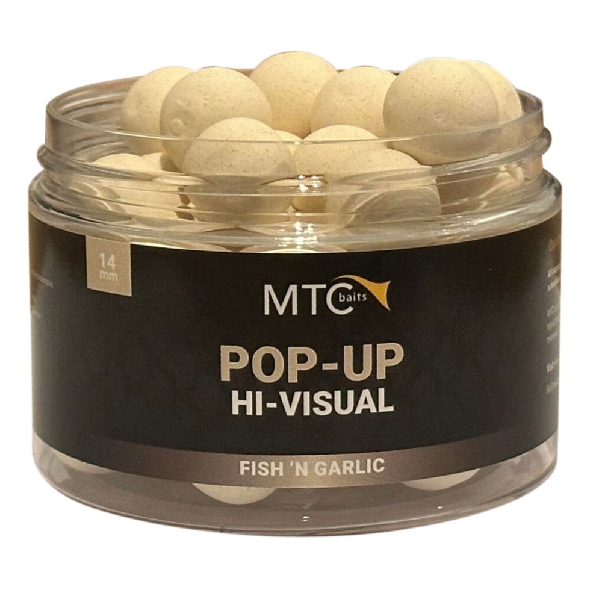 MTC Baits Fish &apos;n Garlic Big Fish Pop-Up Hi-Visual 14mm
