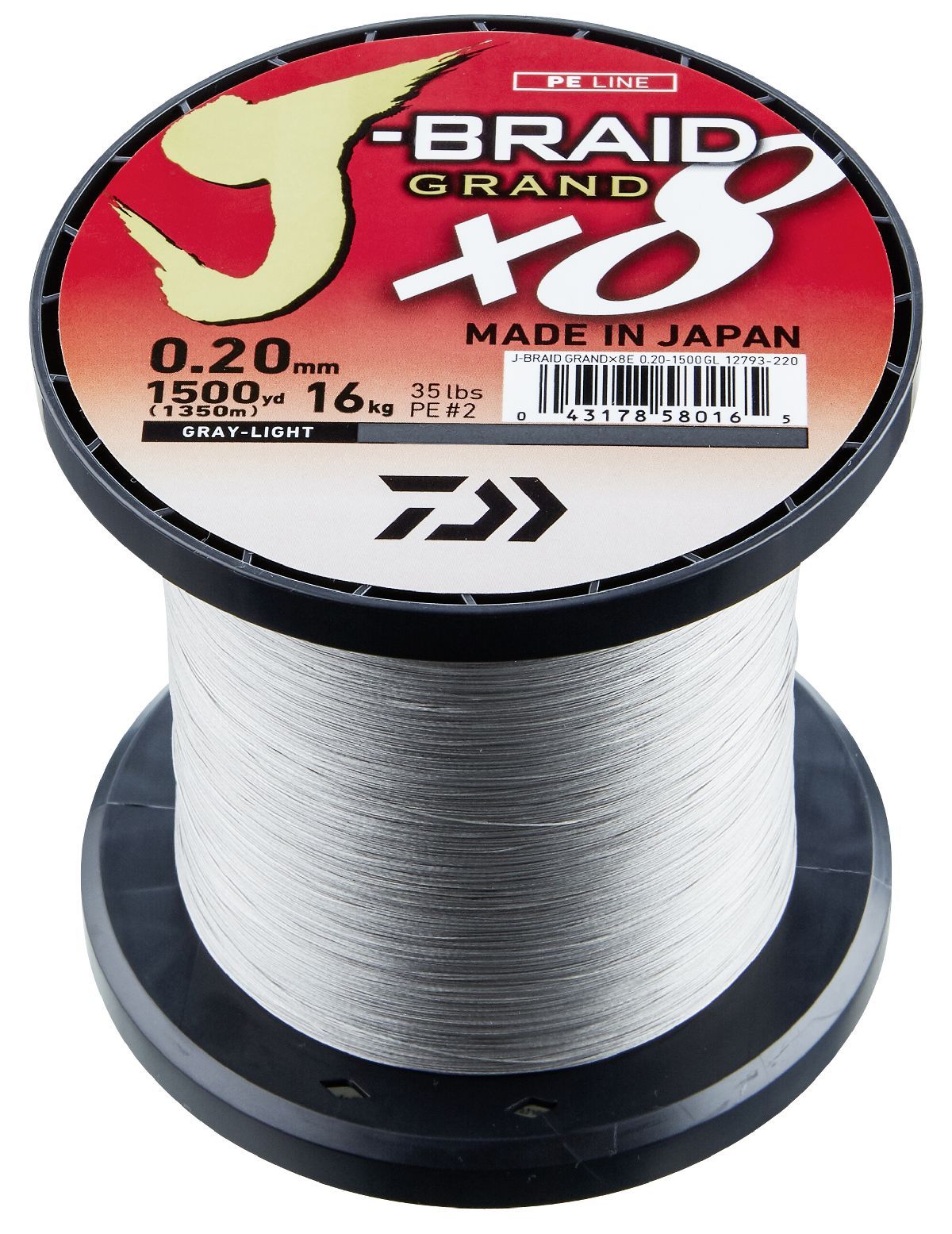 Daiwa J-Braid Grand X8 Gray Light 100m 0.28 mm 26,5kg