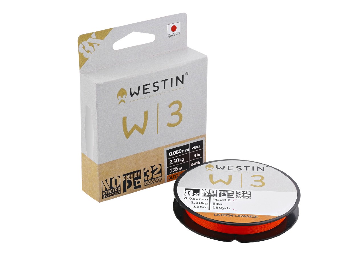 Westin W3 8-Braid Dutch Orange 135m 0.205 mm 10.1Kg Westin W3 8-Braid Dutch Orange 135m 0.205 mm 10.1Kg