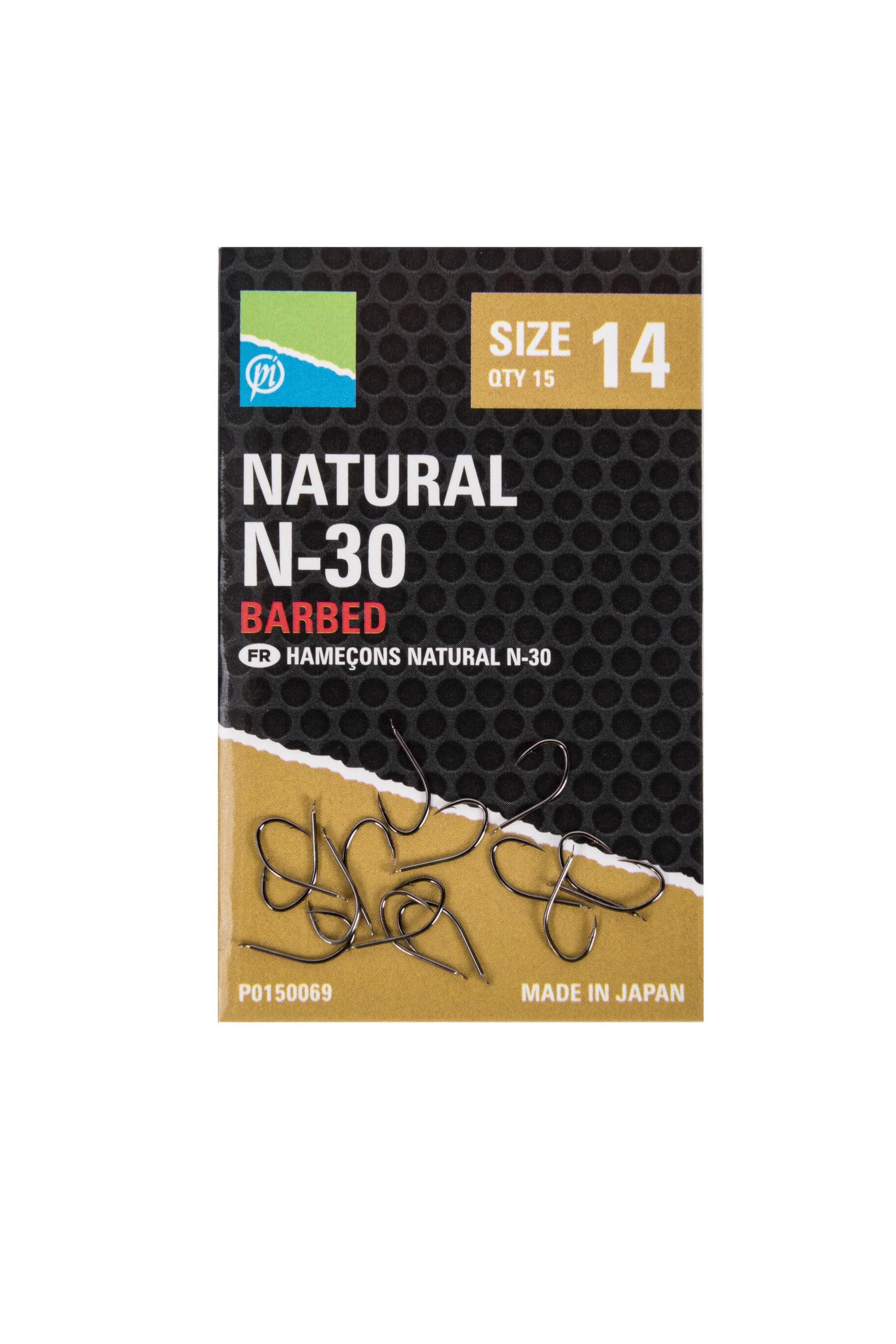 Preston Natural N-30 haken Size 14