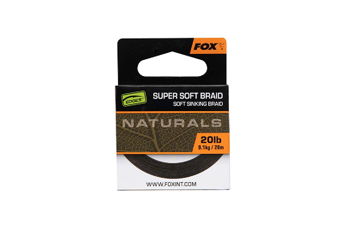 Fox Naturals Soft Braid hooklength 20m 20 lb 9.1kg