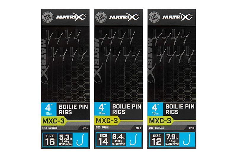 Matrix MXC-3 Boilie Pin Rigs 10 cm 8st. 12 Barbless / 0.20mm