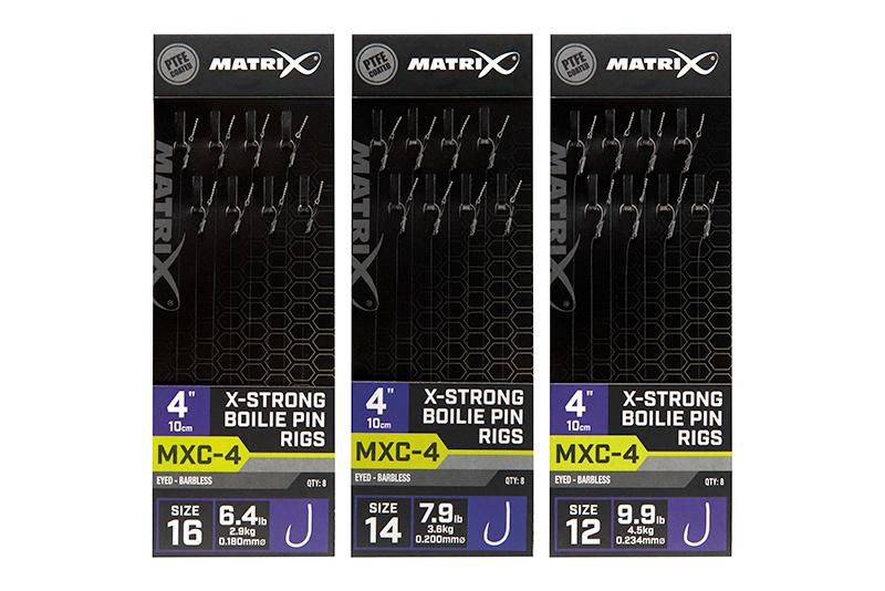 Matrix MXC-4 X-Strong Boilie Pin Rigs 10 cm 8st. 14 Barbless / 0.20mm