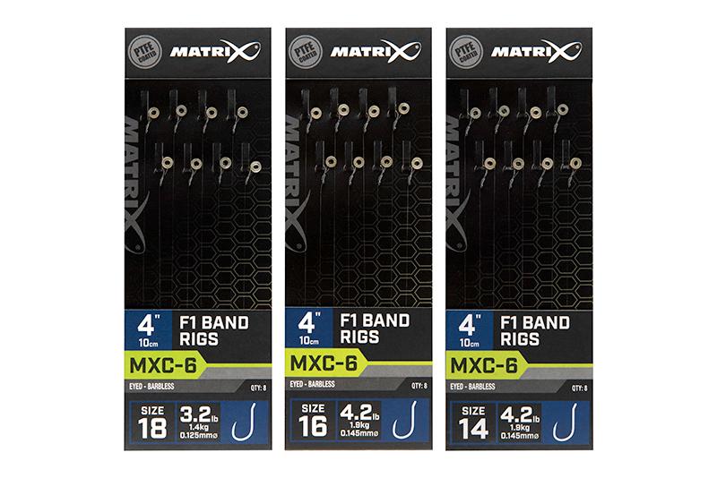 Matrix MXC-6 F1 Band Rigs 10cm 8st. 18 Barbless / 0.125mm