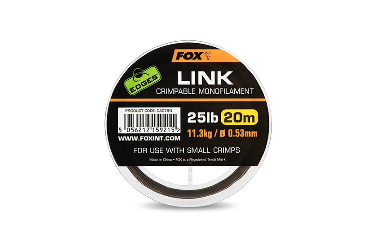 Fox Edges Link Trans Khaki Mono 20m 0.53 mm 25 lbs
