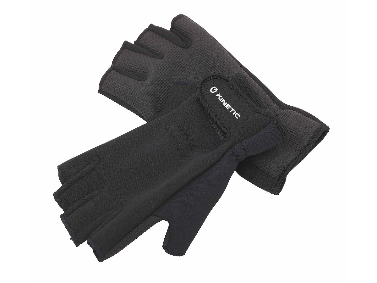 Kinetic Neoprene Half Finger Glove Black Medium