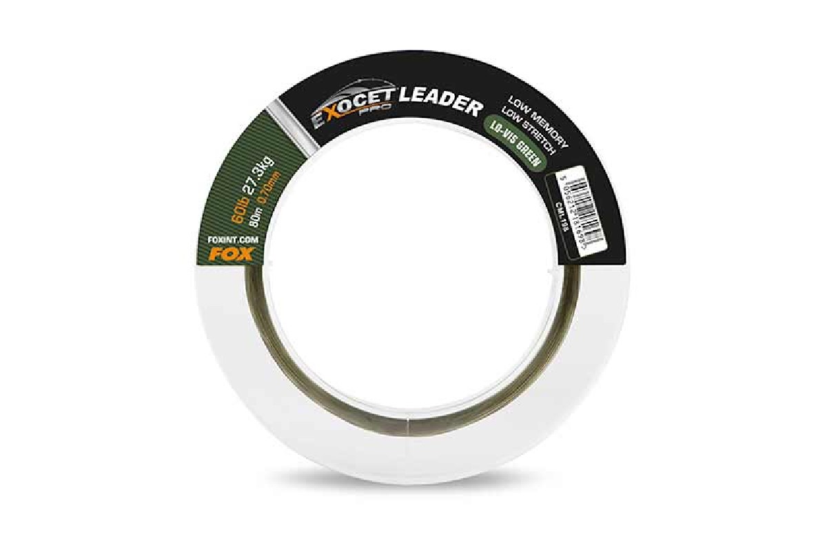 Fox Exocet Pro (Low Vis Green) Leader 60lbs 27.3Kg 0.70mm 80m