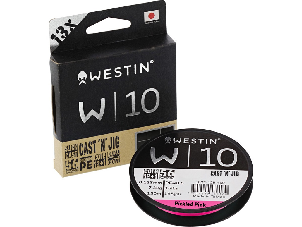 Westin W10 13-Braid Cast &apos;N&apos; Jig Pickled Pink 110m 0.08 mm 6.0Kg