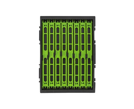 Preston Interlok Winder Tray With 8 Winders 26Cm Green