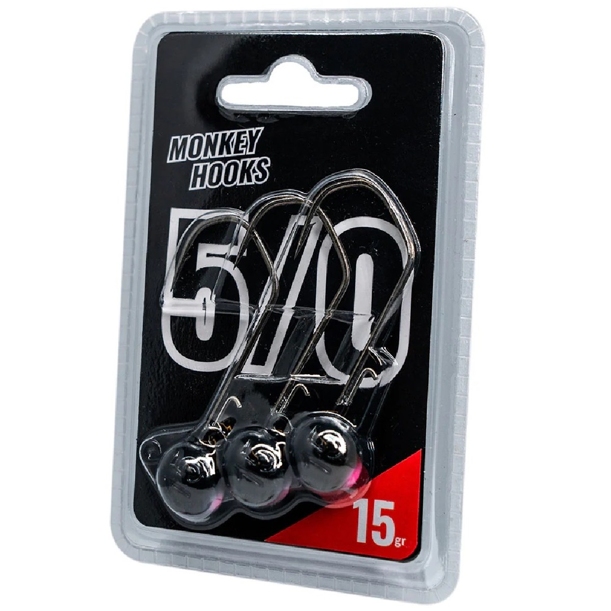 Monkey Lures Monkey Hooks Black 3st. 5/0 7 gr