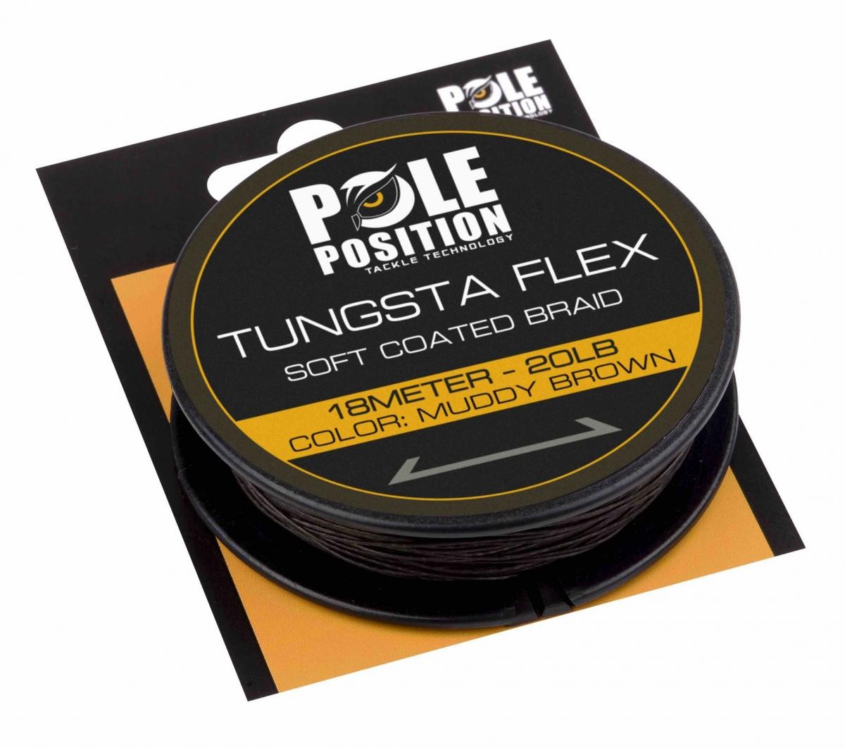 PolePosition Tungstaflex Muddy Brown 18m 30 lb