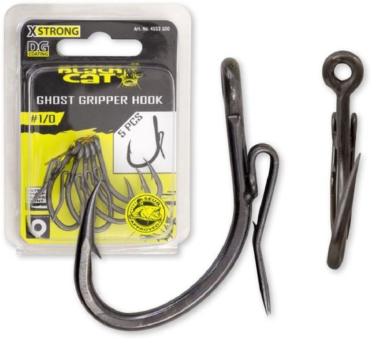 Black Cat Ghost Gripper Hook DG Coating 5st. 3/0