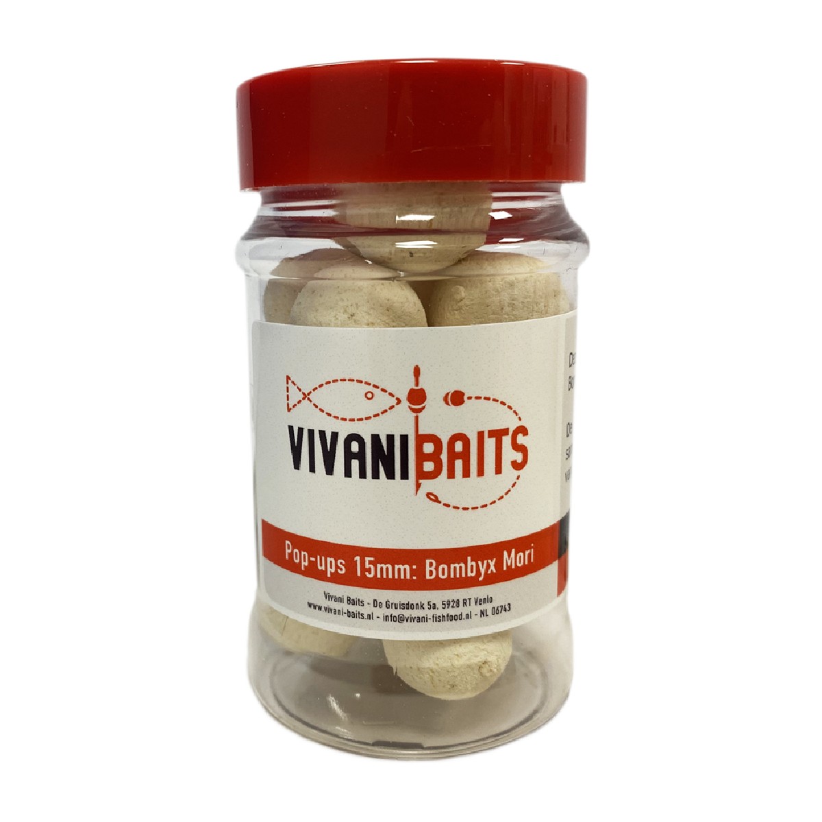 Vivani Baits 15mm Pop-ups Wit 100ML