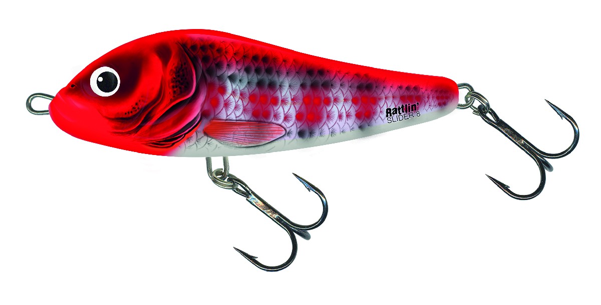 Salmo Rattlin Slider 8Cm Holo Red Head Striper
