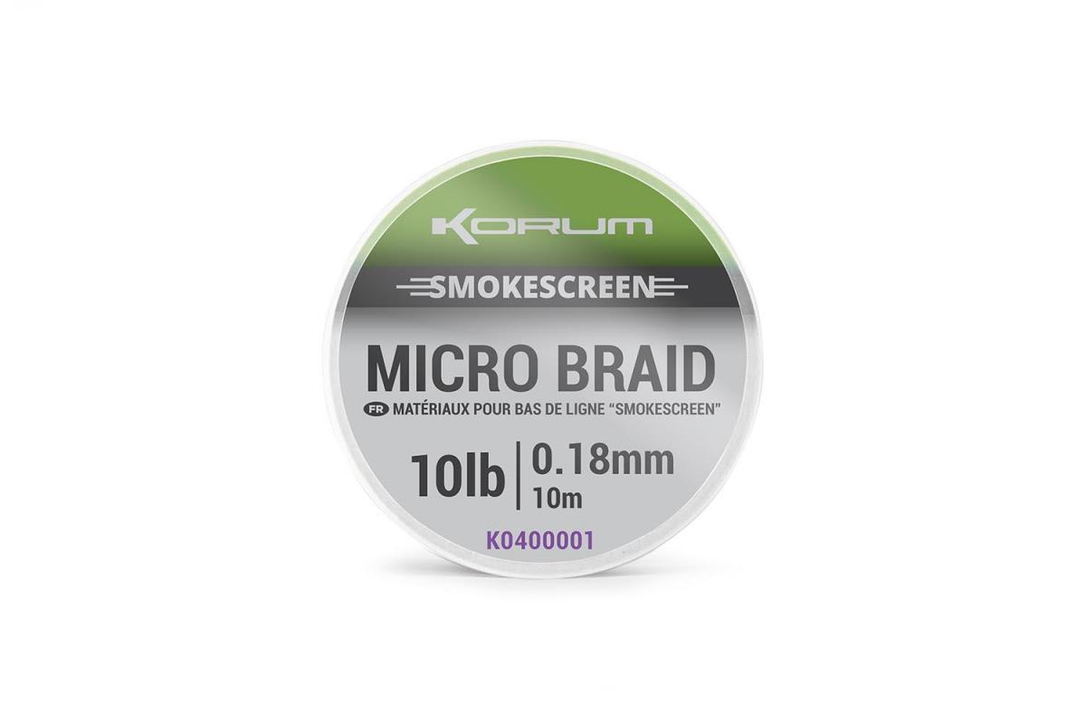 Korum Smokescreen Micro Braid 10m 0,18 mm 10 lbs