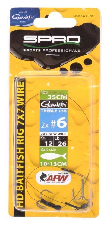 Spro Hd Baitfish Rig 2X Treble 12Kg 35cm 2x Treble Size 6 Spro Hd Baitfish Rig 2X Treble 12Kg 35cm 2x Treble Size 6