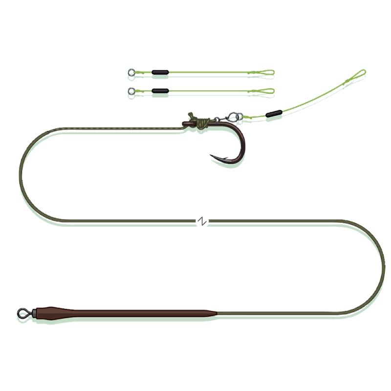 Madcat Quick Change Pellet Rig Sinking 60 cm 0.75 mm 1.20 mm Size 2/0